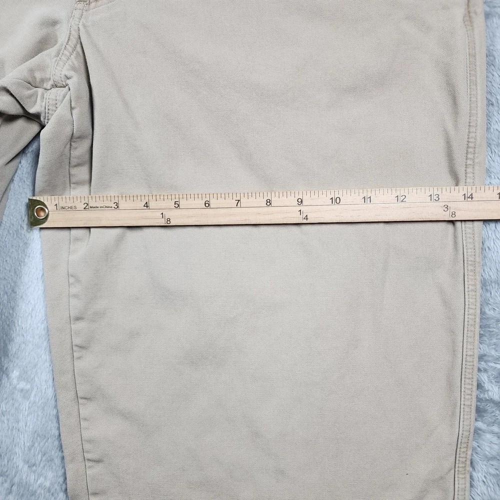 VINTAGE LL Bean Pants Mens 42x34 (Fits 38x32) Beige Flannel‎ Lined Chino Winter